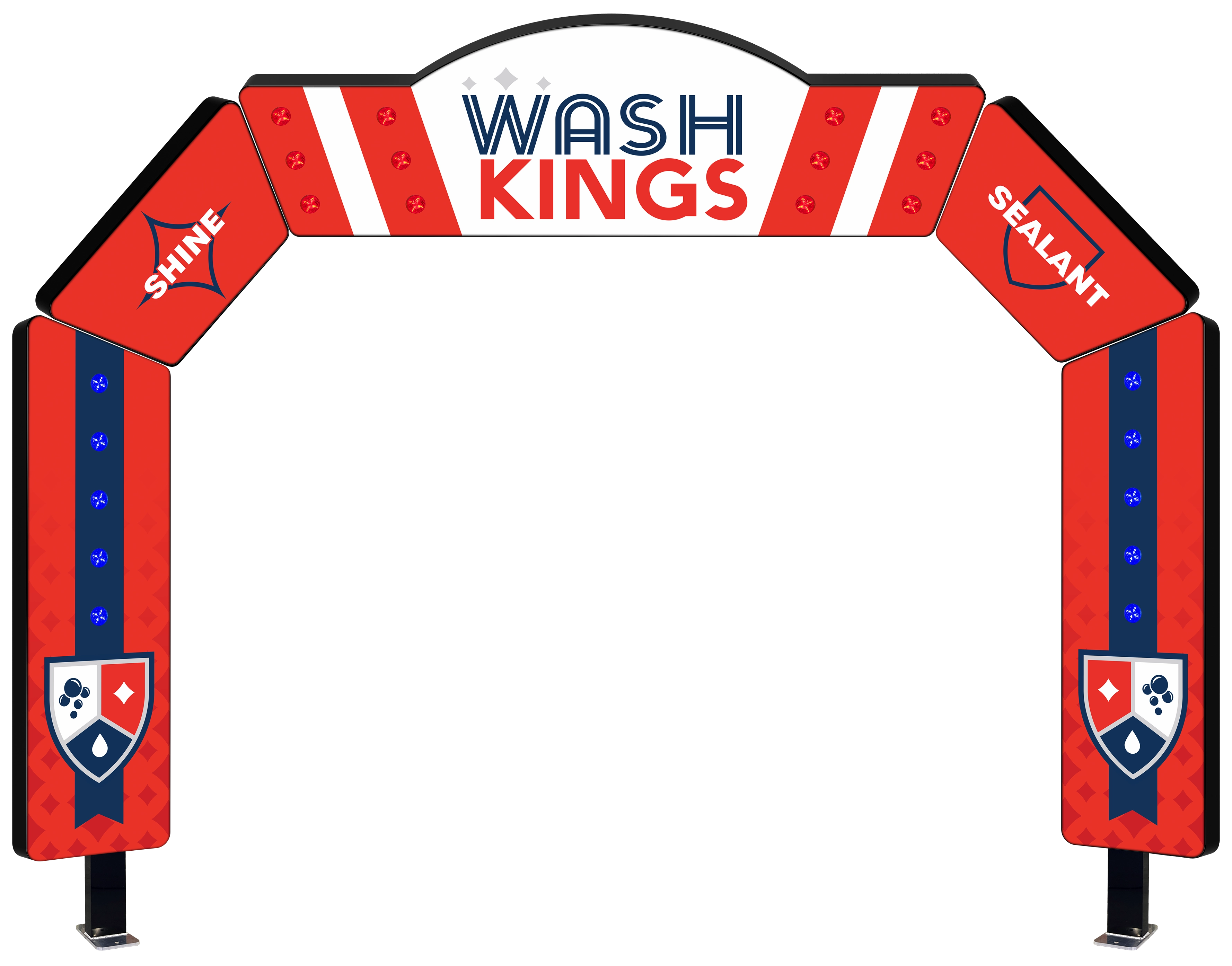 Slanted Ultra Arch Application from ABC Wash Systems.