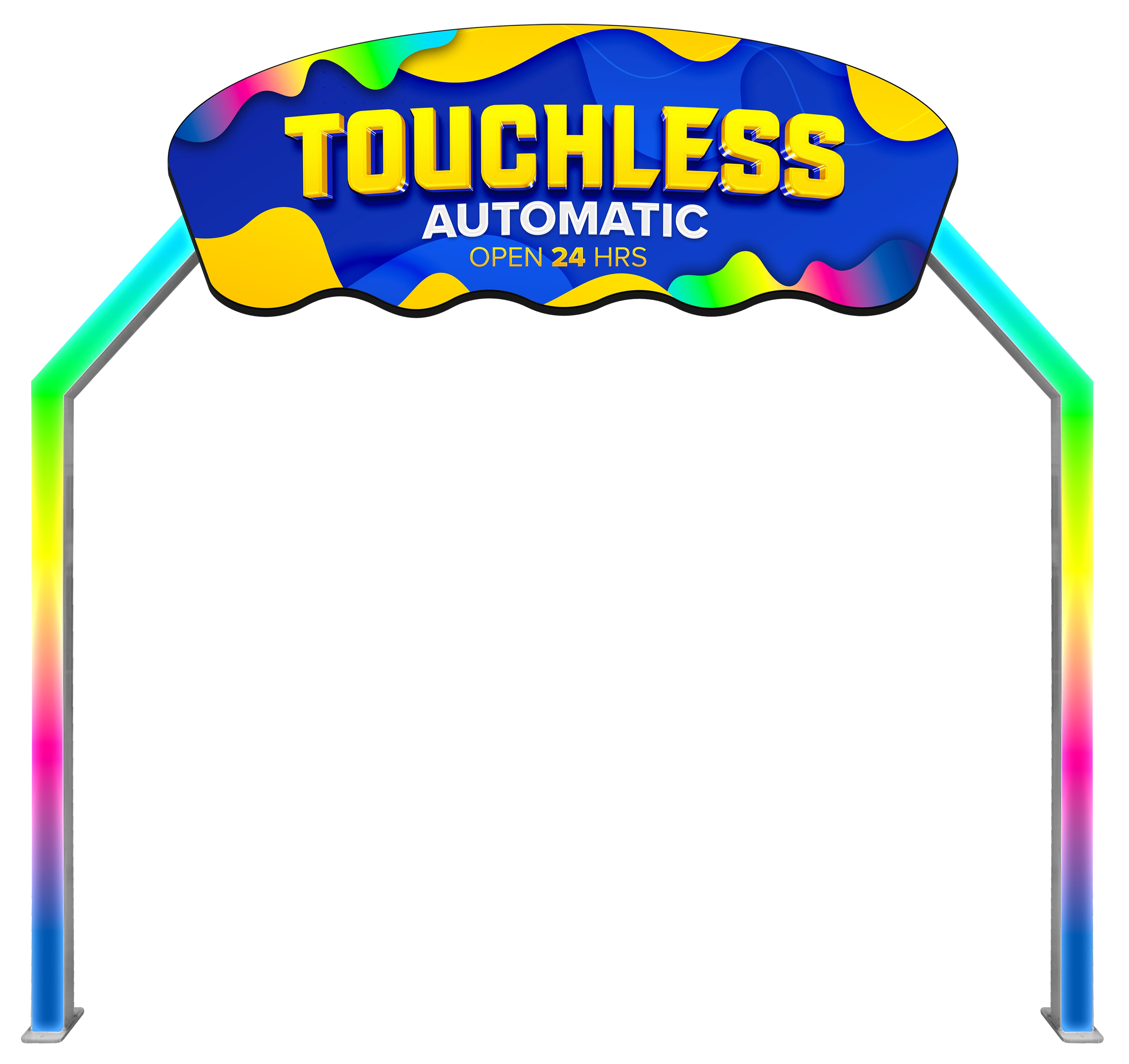 Car Wash Glow Arch by ABC Wash Systems.