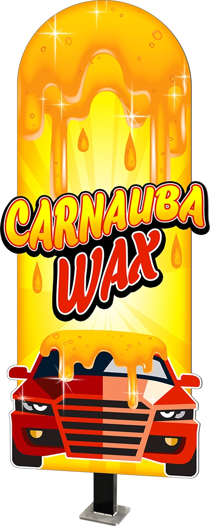 Mascot Promo Sign with Custom-Designed Graphics from ABC Wash Systems.