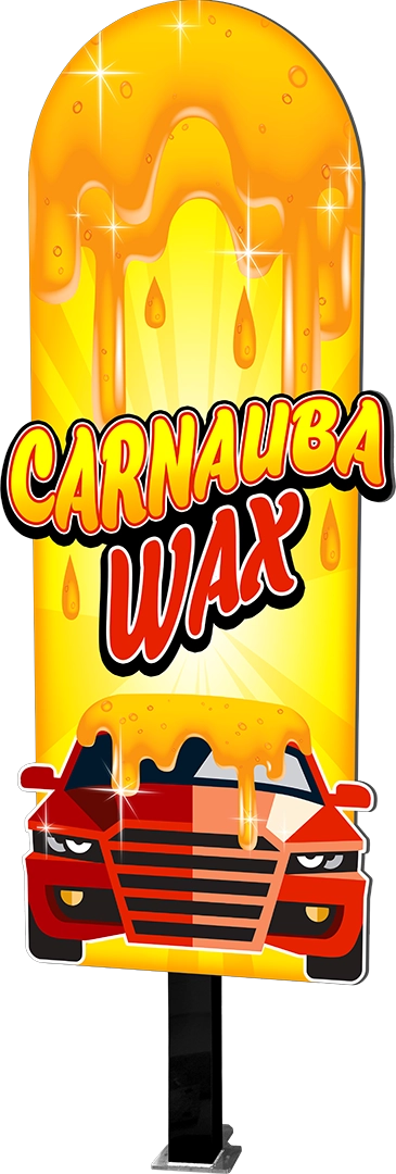 Mascot Promo Sign with Custom-Designed Graphics from ABC Wash Systems.