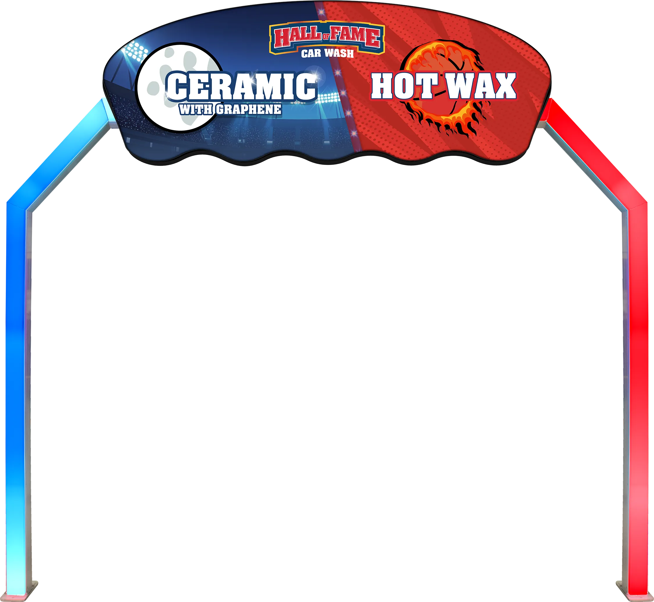 Car Wash Glow Arch by ABC Wash Systems.
