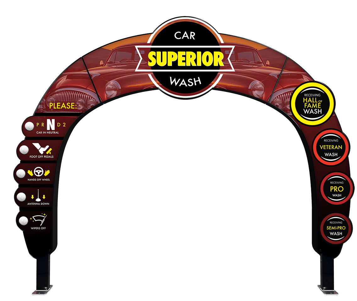 Astro Arch Entry for car wash arch by ABC Wash System.