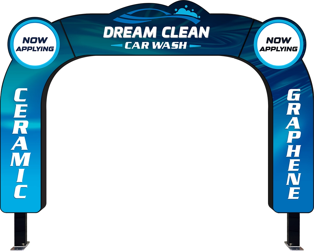 Car Wash Climax Arch Application by ABC Wash Systems.