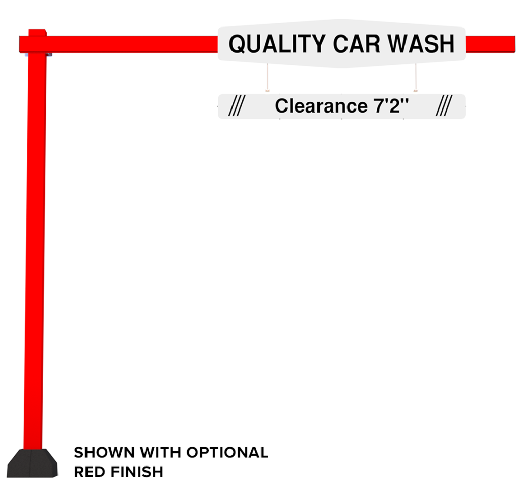 Colored Econoline Clearance Structure by ABC Wash Systems.