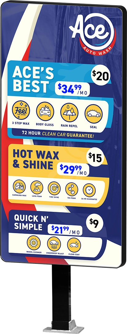 Icon Menu by ABC Wash Systems.