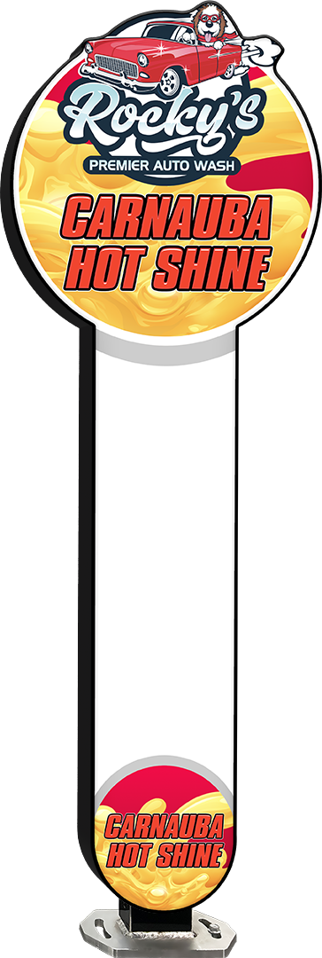 Car Wash Icon Lollipop Fixture 2.0 by ABC Wash Systems.