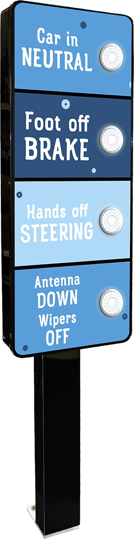 Car Wash Icon Instructional Fixture by ABC Wash Systems.