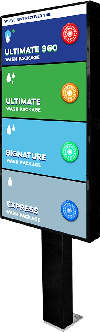Car Wash Instructional Fixture by ABC Wash Systems.