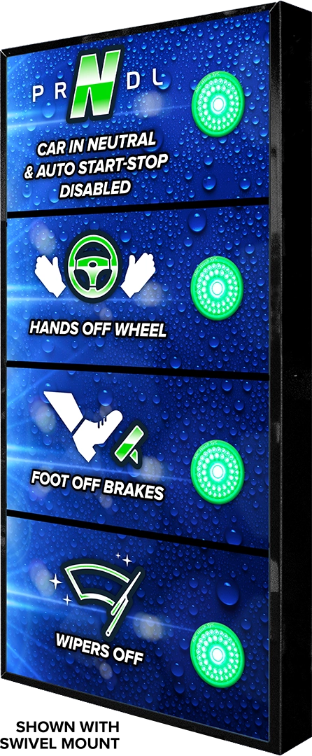 Car Wash Instructional Fixture by ABC Wash Systems.