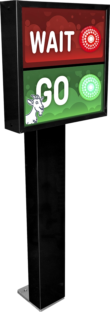 Slim Traffic Fixture 2-Section Car Wash Fixture by ABC Wash Systems.
