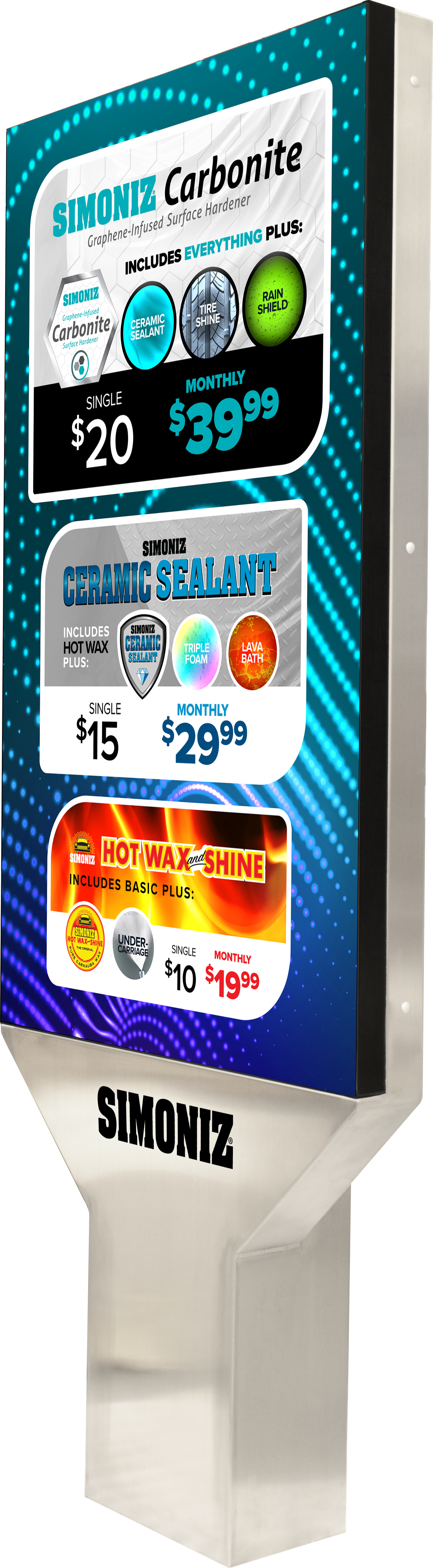 Digital Sign Pro Stainless Steel by ABC Wash Systems.