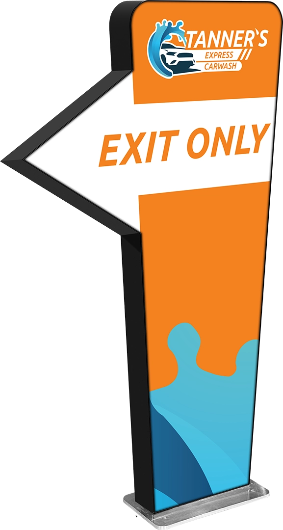 Entrance/Exit Fixture 2.0 Illuminated and Double-Sided by ABC Wash Systems.