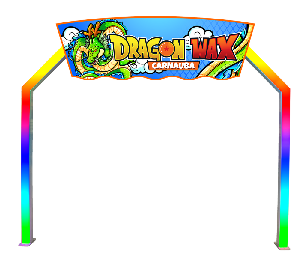 Dragon Wax Glow Arch Pro Application with Chasing RGB Animated Legs by ABC Wash Systems.