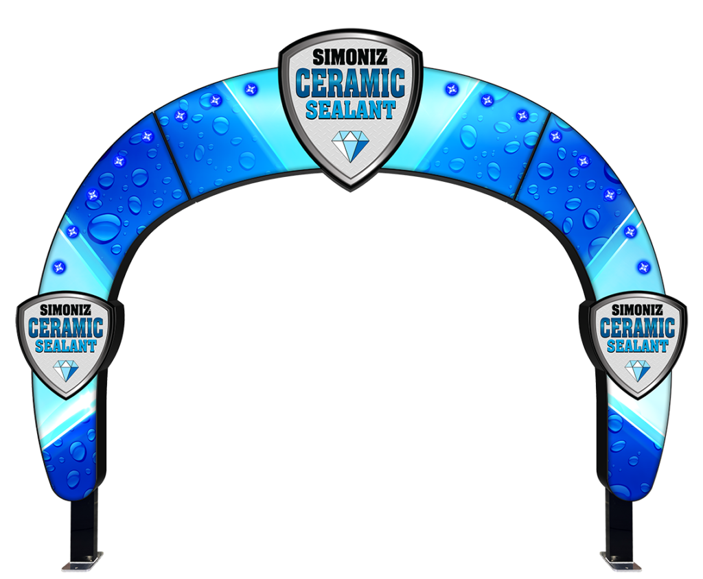 Simoniz Ceramic Shield Astro Arch Application car wash arch by ABC Wash Systems.