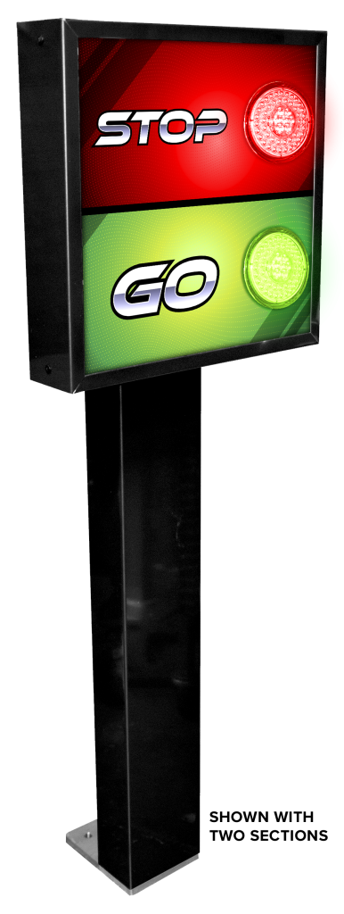 Slim Traffic Fixture 2-Section Car Wash Fixture by ABC Wash Systems.