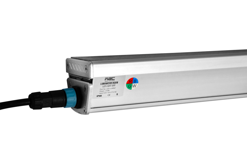 Car Wash Luminator RGBW LED Light Bar by ABC Wash Systems.