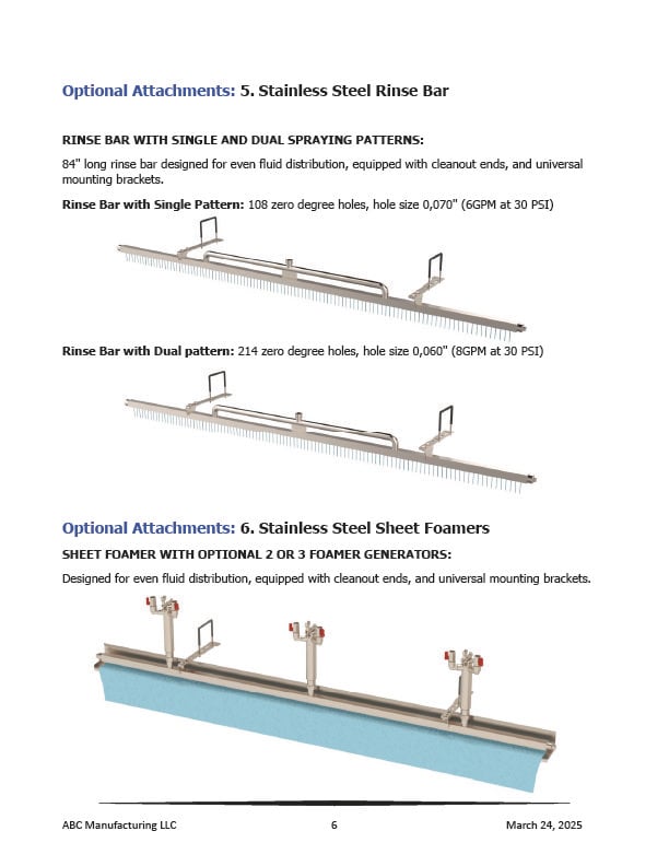 Round Stainless Steel Arch Instructions by ABC Wash Systems.