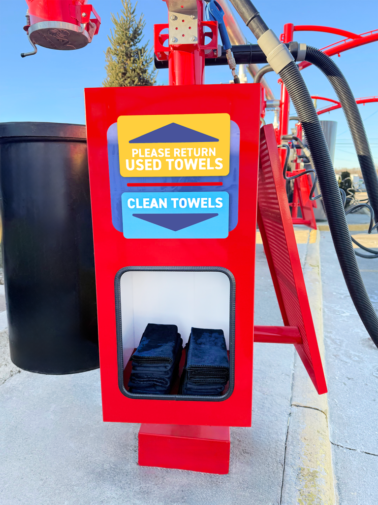 Sonny's® Vacuum Post Towel and Detailing Station by ABC Wash Systems.
