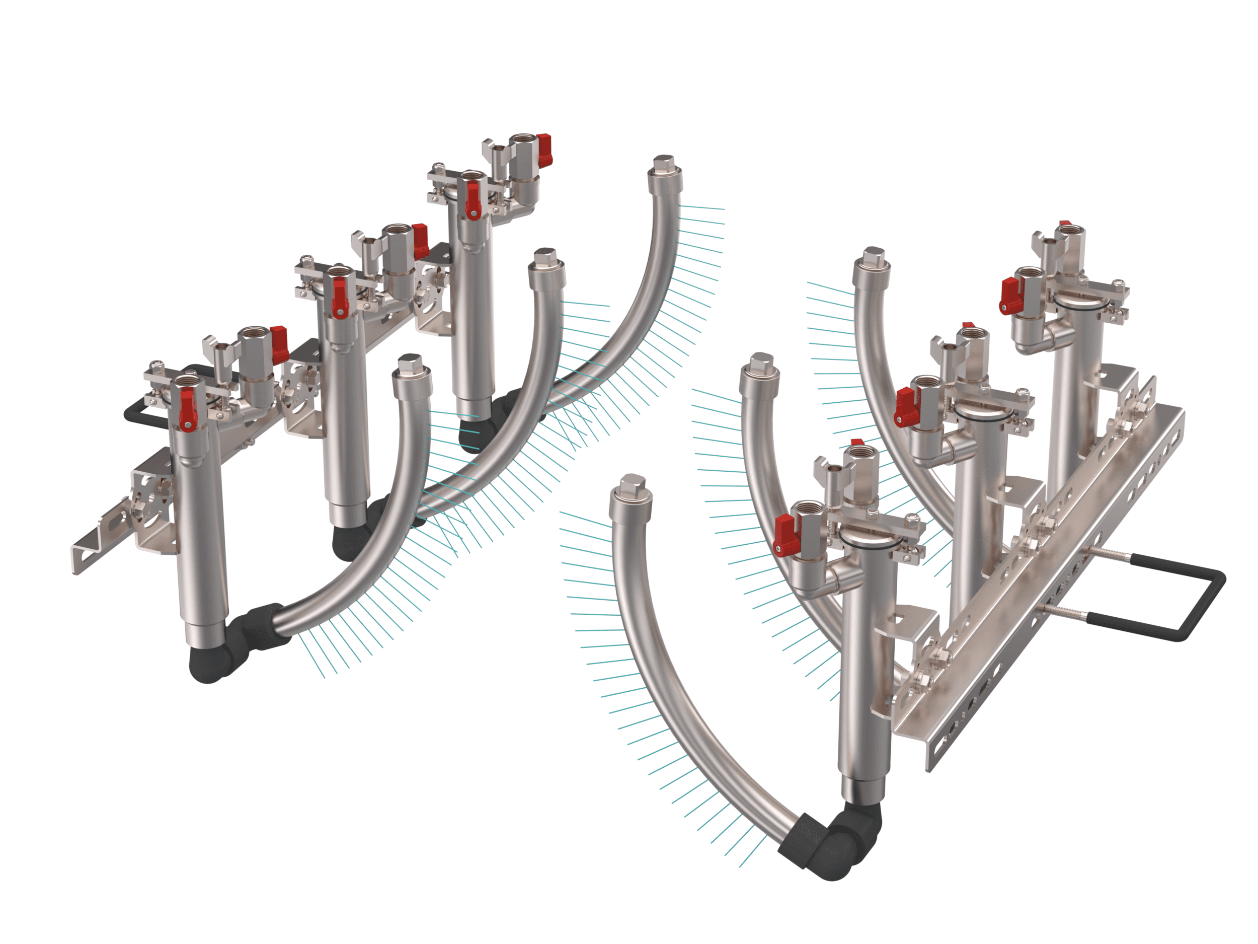 Piston Car Wash Foamer Set of 6 with Zero Degree Holes XL Tube from ABC Wash Systems.