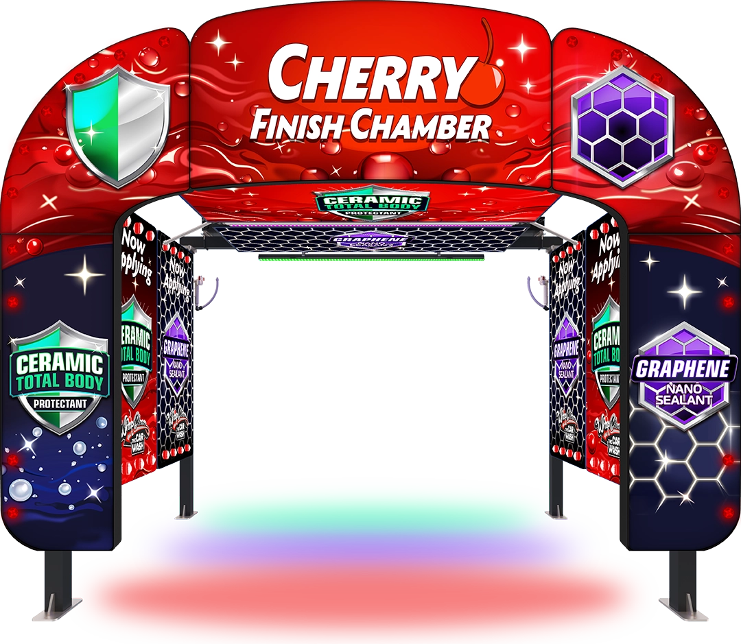 Car Wash Tetris Arch System Front Entry Arch w/ 6 Panel Tunnel by ABC Wash Systems.