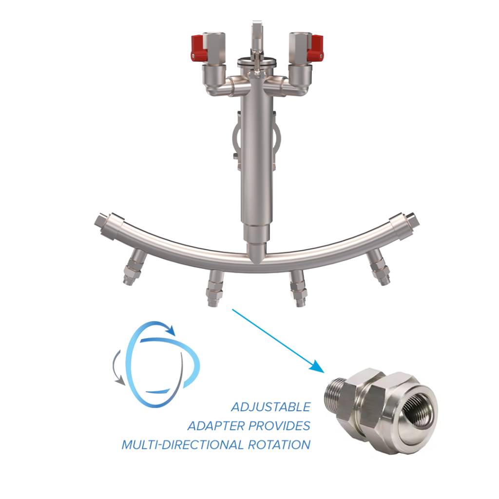 Top Mount Piston Foamer Adjustable Adapter Option by ABC Wash Systems.