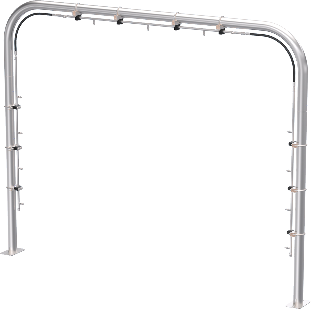 High Pressure Rinse w/ Stainless Steel Arch by ABC Wash Systems.