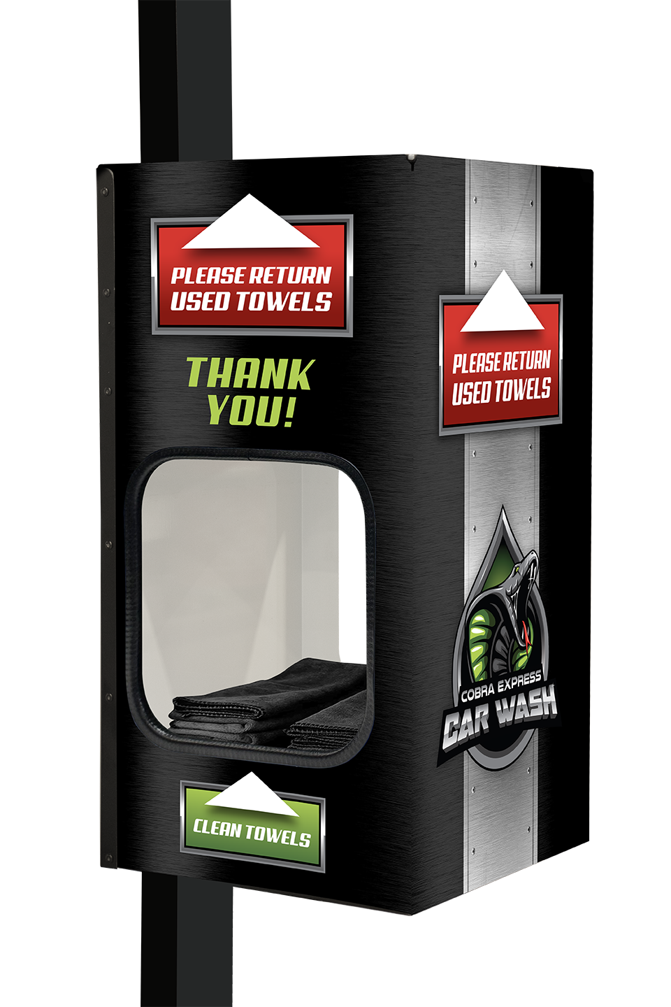 Side-Access Mini Detailing and Towel Station with Left and Right Openings by ABC Wash Systems.
