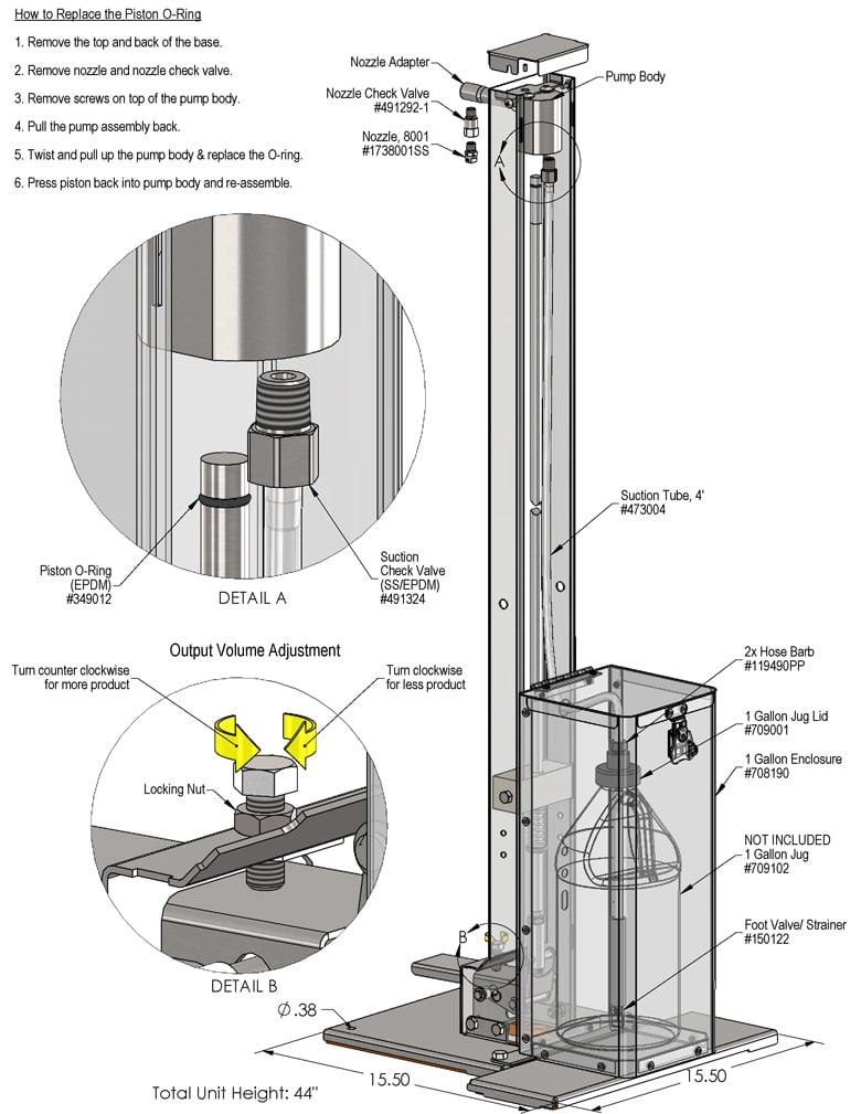 Chemical Dispenser Station - Secured by ABC Wash Systems.