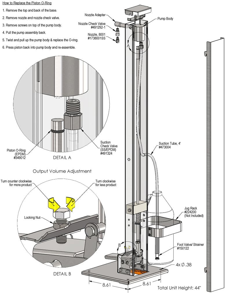 Chemical Dispenser Station - Open by ABC Wash Systems.