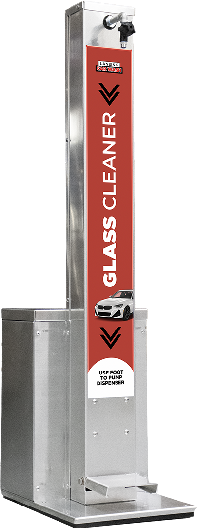 Chemical Dispenser Station - Secured by ABC Wash Systems.