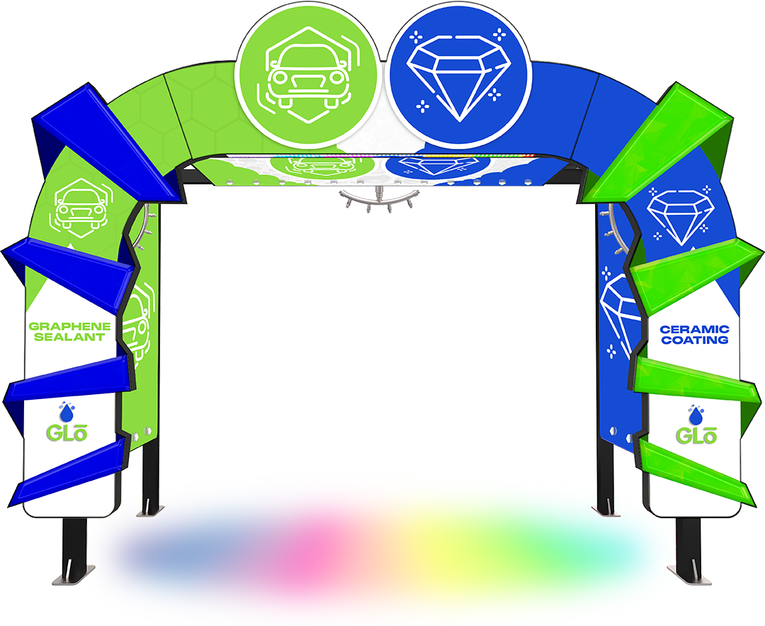RGB Prizm Tetris Arch System by ABC Wash Systems.