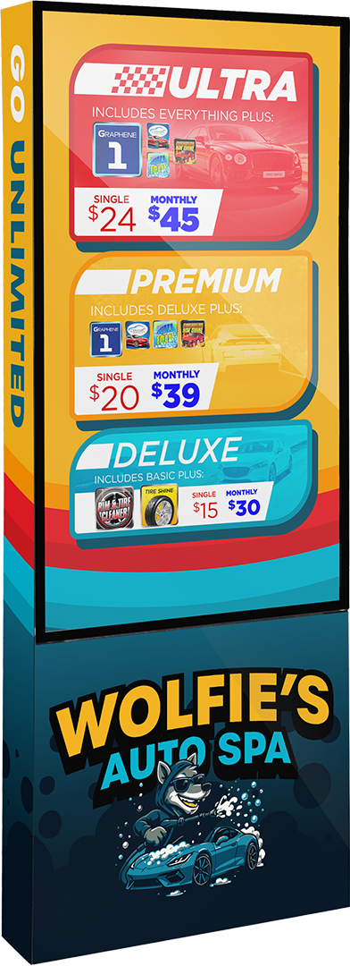 Samsung Digital Display Menu - 55" by ABC Wash Systems.
