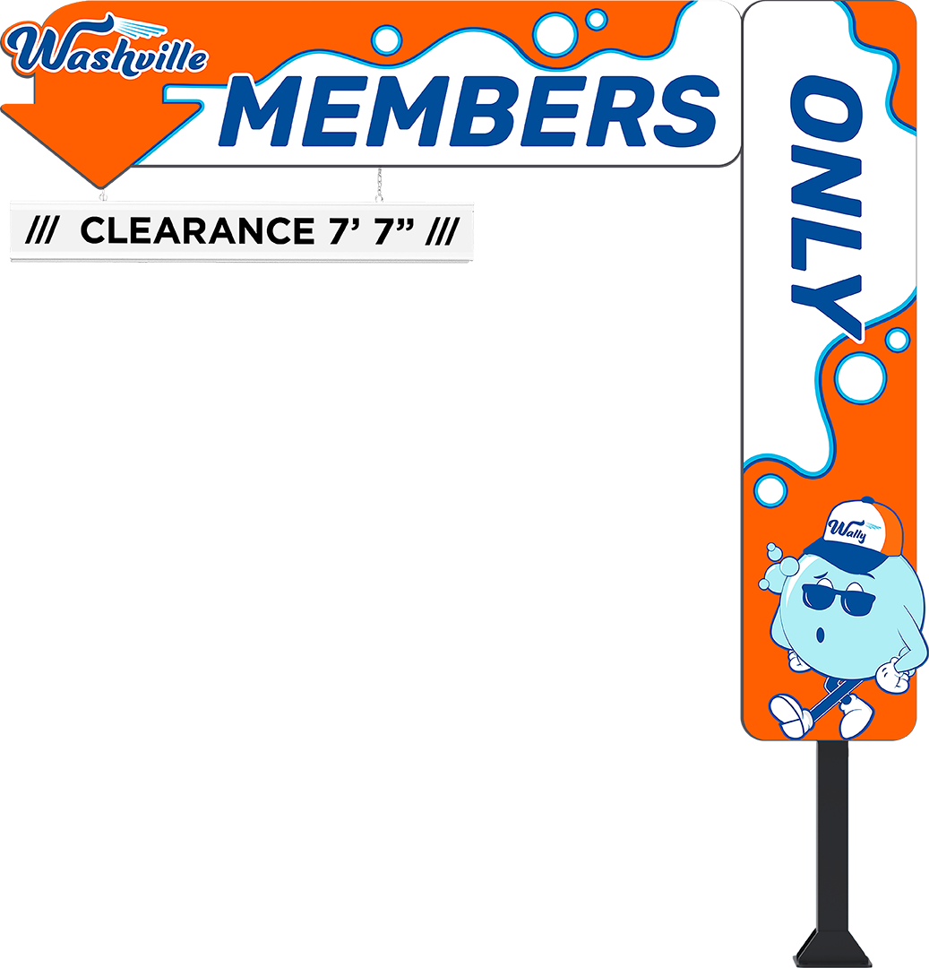 Illuminated Die-Cut Clearance Structure by ABC Wash Systems
