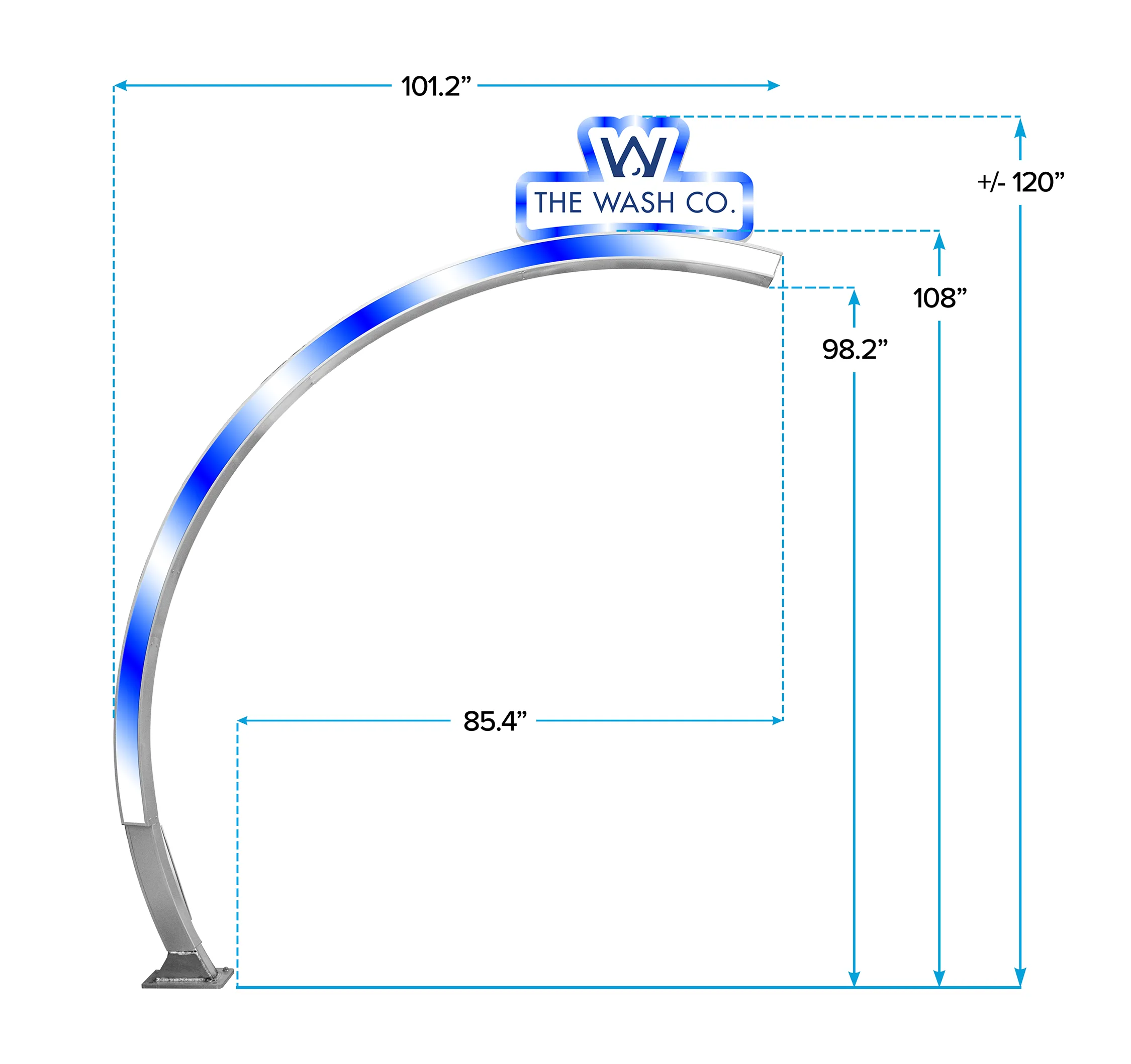 RGBW HALO Clearance Structure by ABC Wash Systems.