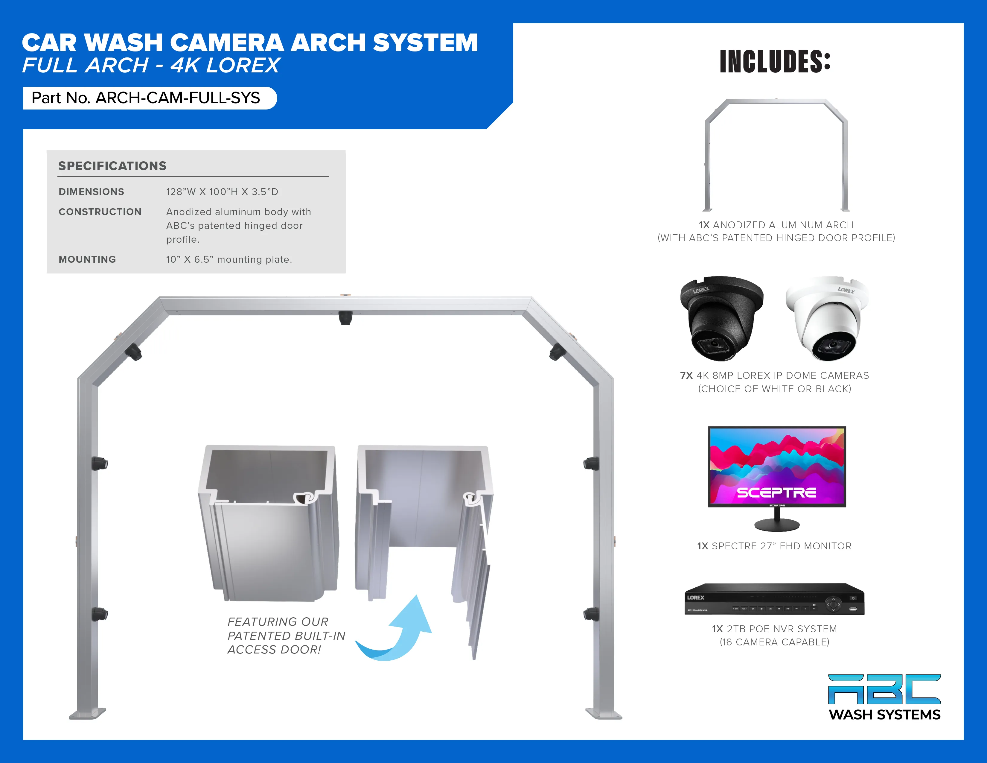 CAR WASH CAMERA ARCH BY ABC WASH SYSTEMS.