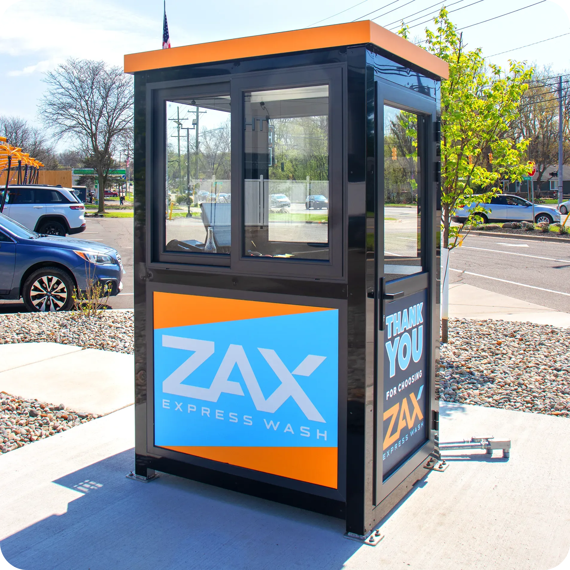 Mini Attendant Booth by ABC Wash Systems.